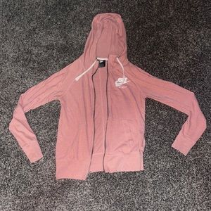 pink nike zip up